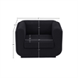 Meridian Furniture Kimora Black Linen Textured Fabric Chair