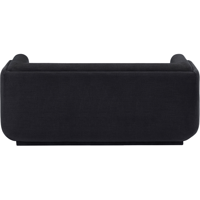 Meridian Furniture Kimora Black Linen Textured Fabric Loveseat