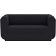 Meridian Furniture Kimora Black Linen Textured Fabric Loveseat