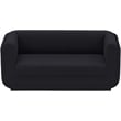 Meridian Furniture Kimora Black Linen Textured Fabric Loveseat