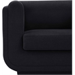 Meridian Furniture Kimora Black Linen Textured Fabric Loveseat