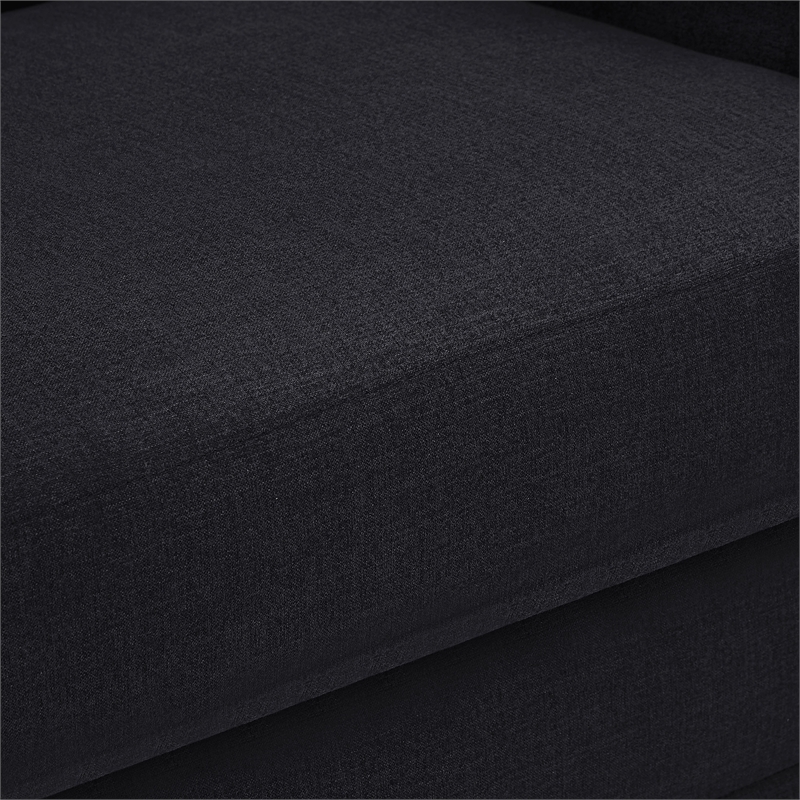 Meridian Furniture Kimora Black Linen Textured Fabric Loveseat