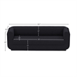 Meridian Furniture Kimora Black Linen Textured Fabric Sofa