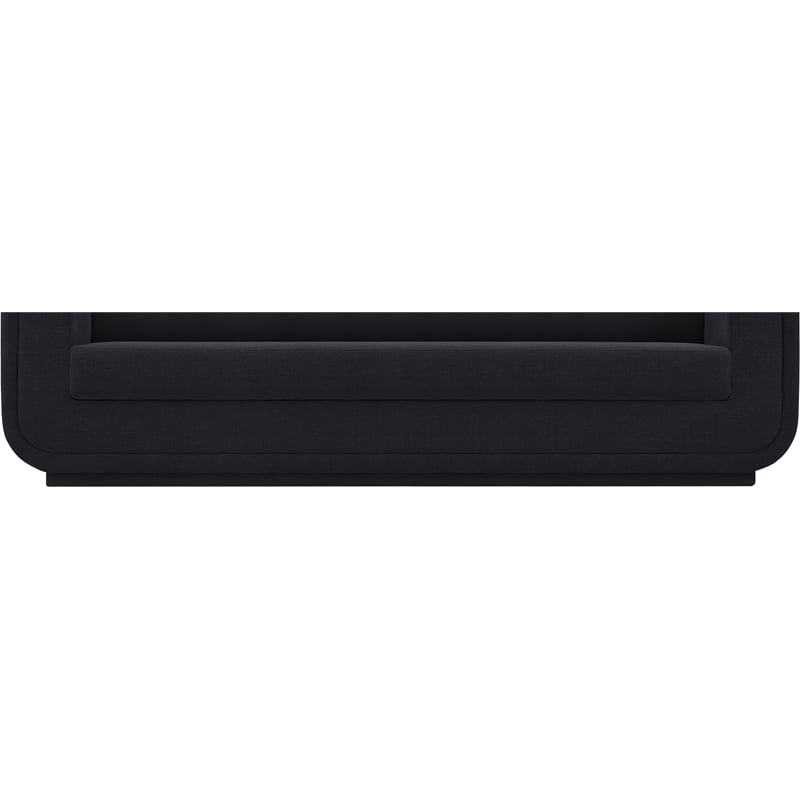 Meridian Furniture Kimora Black Linen Textured Fabric Sofa