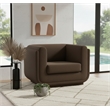 Meridian Furniture Kimora Brown Linen Textured Fabric Chair
