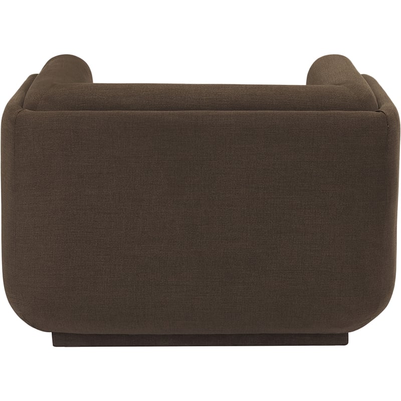 Meridian Furniture Kimora Brown Linen Textured Fabric Chair