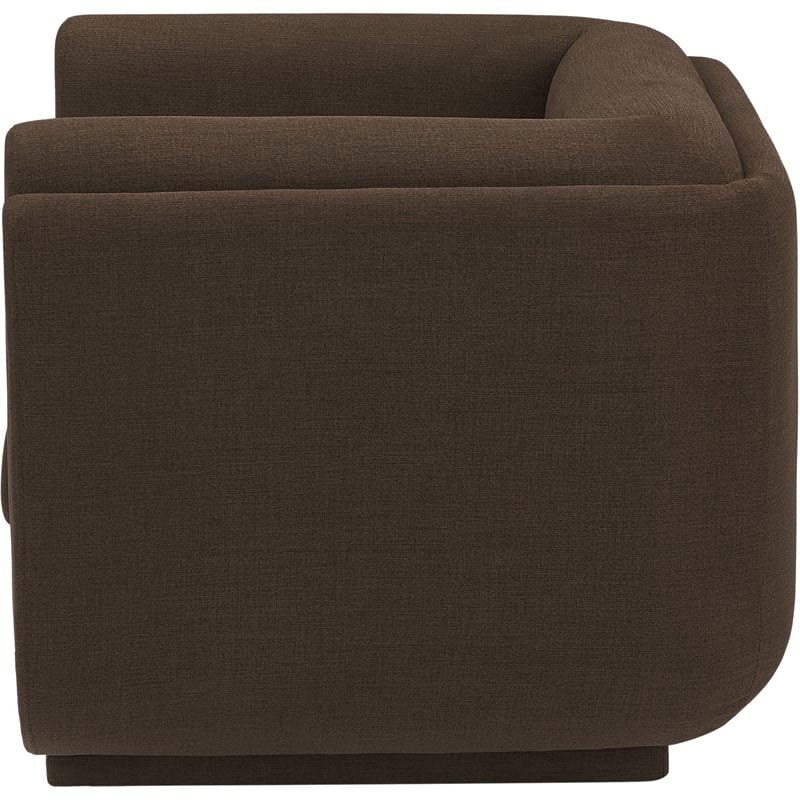Meridian Furniture Kimora Brown Linen Textured Fabric Chair