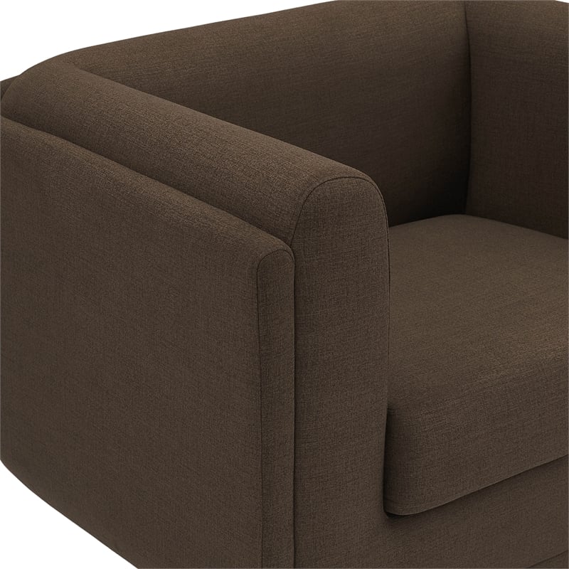 Meridian Furniture Kimora Brown Linen Textured Fabric Chair