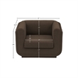 Meridian Furniture Kimora Brown Linen Textured Fabric Chair