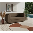 Meridian Furniture Kimora Brown Linen Textured Fabric Loveseat