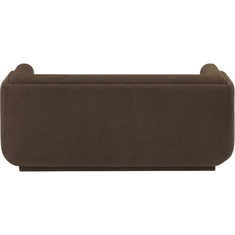 Meridian Furniture Kimora Brown Linen Textured Fabric Loveseat