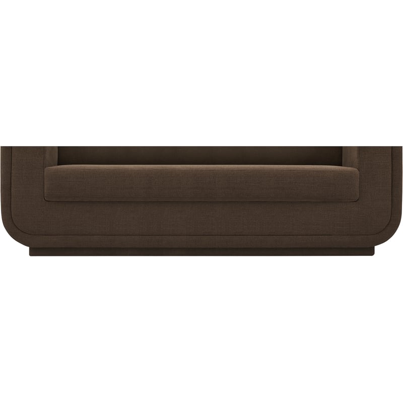 Meridian Furniture Kimora Brown Linen Textured Fabric Loveseat