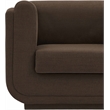 Meridian Furniture Kimora Brown Linen Textured Fabric Loveseat