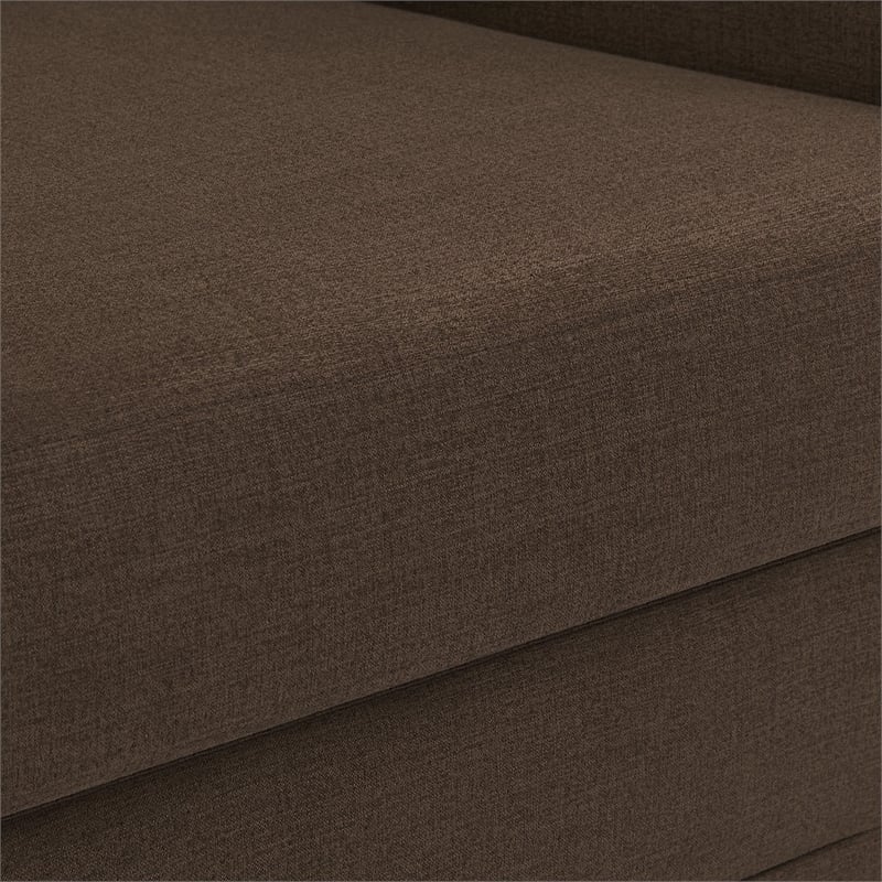 Meridian Furniture Kimora Brown Linen Textured Fabric Loveseat