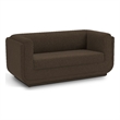 Meridian Furniture Kimora Brown Linen Textured Fabric Loveseat