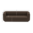 Meridian Furniture Kimora Brown Linen Textured Fabric Sofa