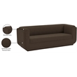 Meridian Furniture Kimora Brown Linen Textured Fabric Sofa