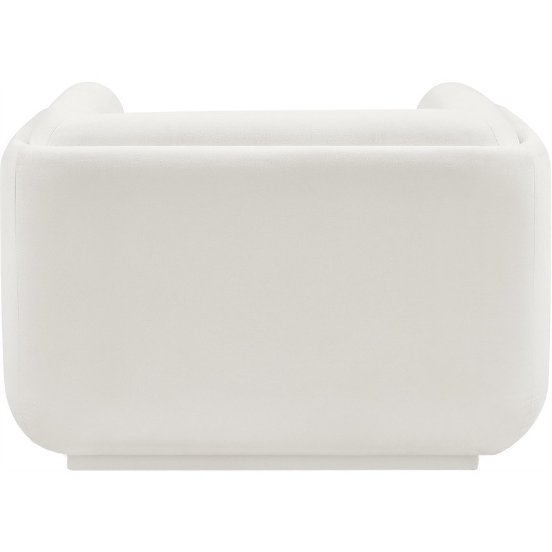 Meridian Furniture Kimora Cream Linen Textured Fabric Chair