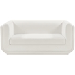 Meridian Furniture Kimora Cream Linen Textured Fabric Loveseat