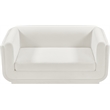 Meridian Furniture Kimora Cream Linen Textured Fabric Loveseat
