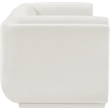 Meridian Furniture Kimora Cream Linen Textured Fabric Loveseat