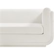 Meridian Furniture Kimora Cream Linen Textured Fabric Loveseat