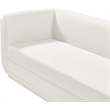 Meridian Furniture Kimora Cream Linen Textured Fabric Loveseat