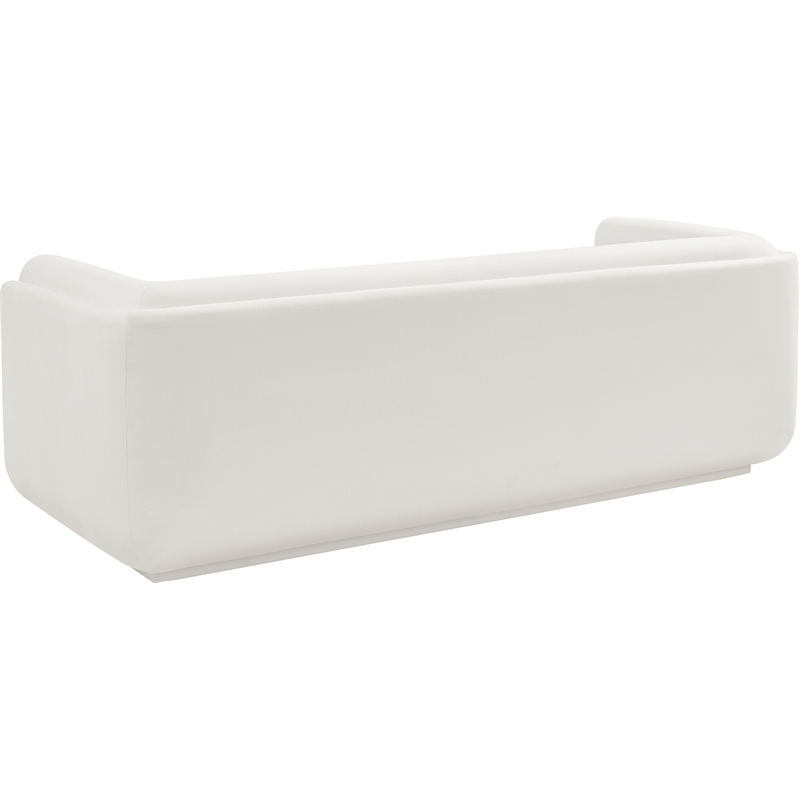 Meridian Furniture Kimora Cream Linen Textured Fabric Sofa