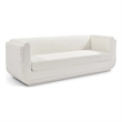 Meridian Furniture Kimora Cream Linen Textured Fabric Sofa