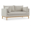 Meridian Furniture Langham Beige Linen Textured Fabric Loveseat
