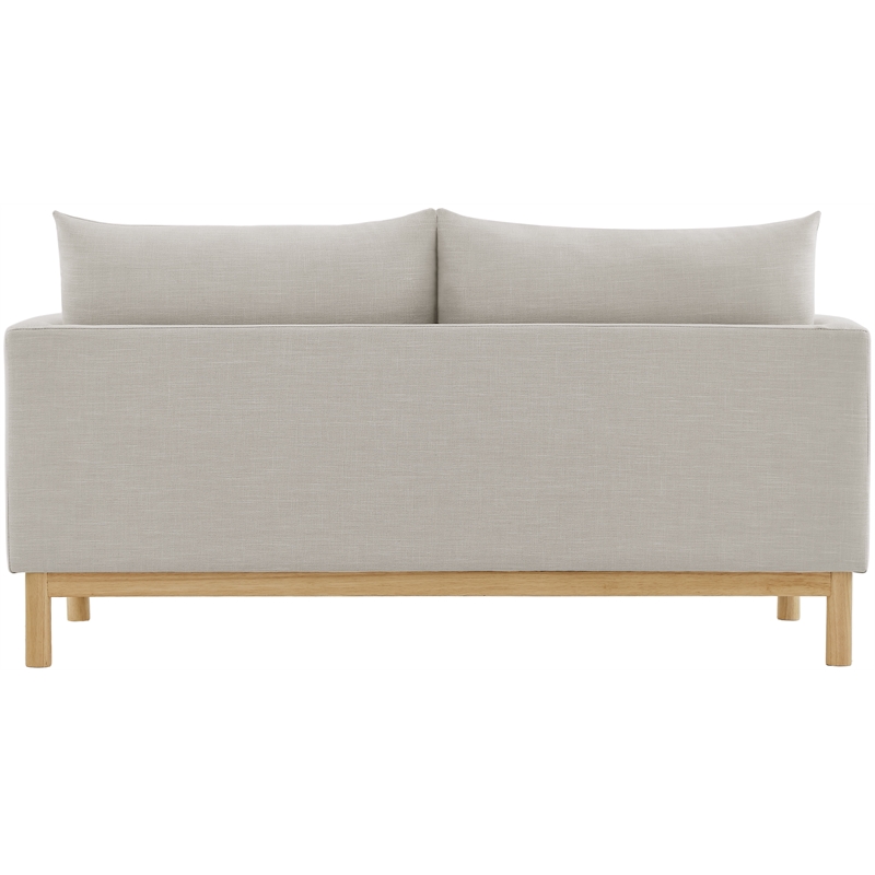Meridian Furniture Langham Beige Linen Textured Fabric Loveseat