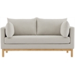 Meridian Furniture Langham Beige Linen Textured Fabric Loveseat