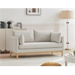 Meridian Furniture Langham Beige Linen Textured Fabric Loveseat