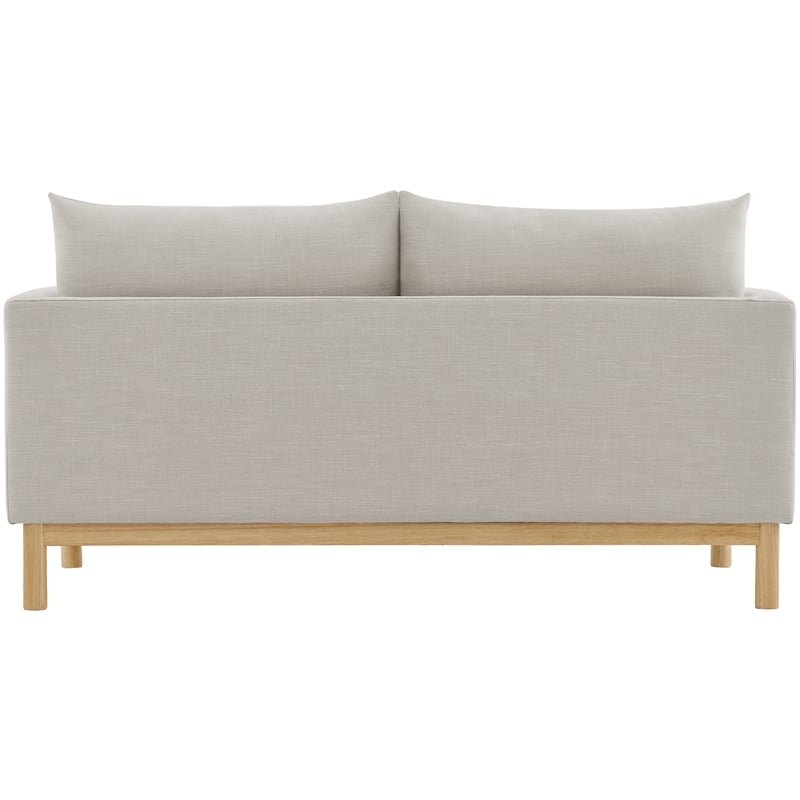Meridian Furniture Langham Beige Linen Textured Fabric Loveseat