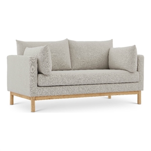 Meridian Furniture Langham Beige Linen Textured Fabric Loveseat