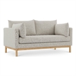 Meridian Furniture Langham Beige Linen Textured Fabric Loveseat