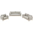 Meridian Furniture Langham Beige Linen Textured Fabric Sofa