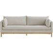 Meridian Furniture Langham Beige Linen Textured Fabric Sofa