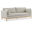 Meridian Furniture Langham Beige Linen Textured Fabric Sofa