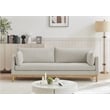 Meridian Furniture Langham Beige Linen Textured Fabric Sofa
