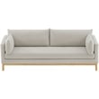 Meridian Furniture Langham Beige Linen Textured Fabric Sofa