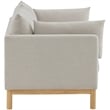 Meridian Furniture Langham Beige Linen Textured Fabric Sofa