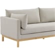 Meridian Furniture Langham Beige Linen Textured Fabric Sofa