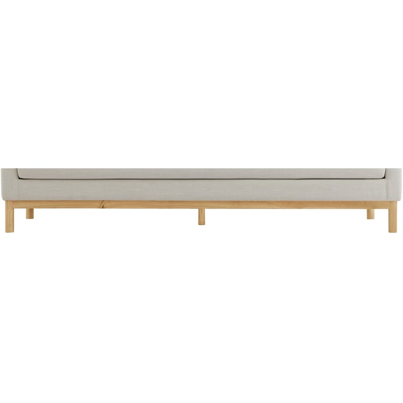 Meridian Furniture Langham Beige Linen Textured Fabric Sofa