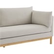 Meridian Furniture Langham Beige Linen Textured Fabric Sofa