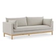 Meridian Furniture Langham Beige Linen Textured Fabric Sofa