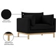 Meridian Furniture Langham Black Linen Textured Fabric Chair