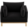Meridian Furniture Langham Black Linen Textured Fabric Chair