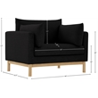 Meridian Furniture Langham Black Linen Textured Fabric Chair