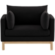 Meridian Furniture Langham Black Linen Textured Fabric Chair